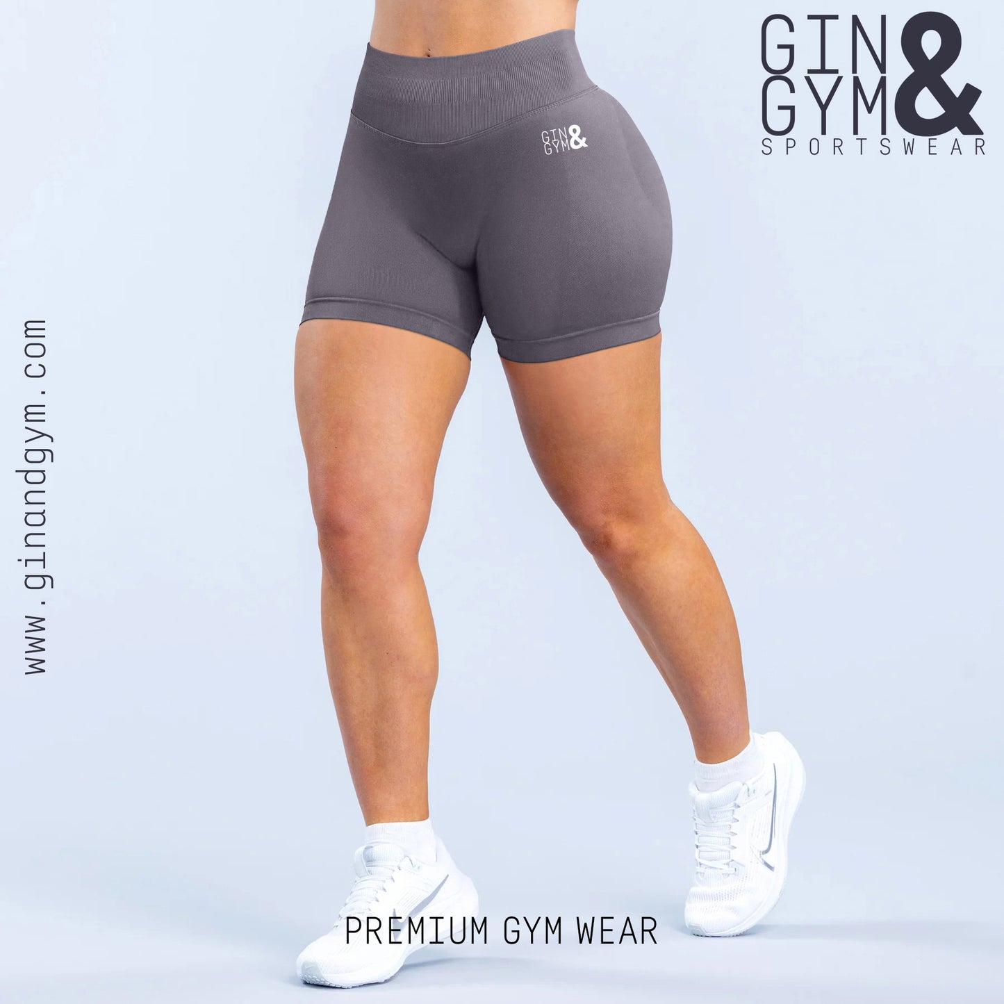 Gin and Gym Shorts Purple Grey